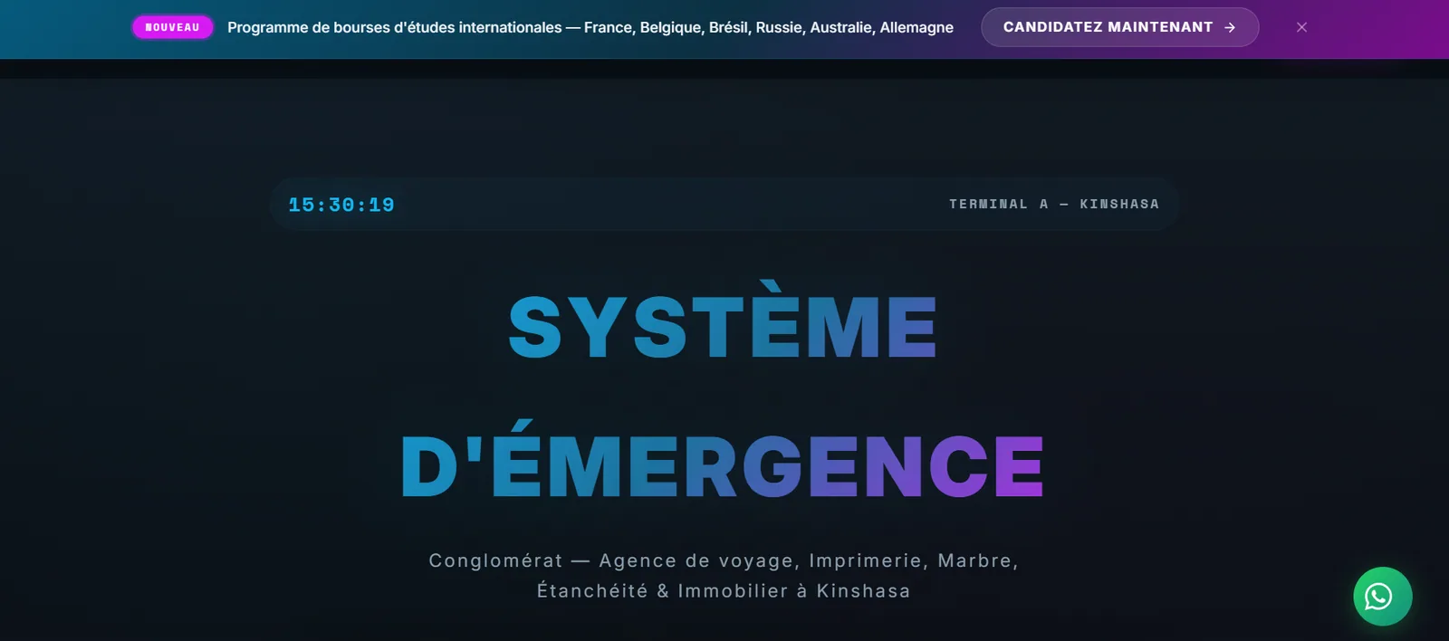 Système d'Émergence — réalisation BC Digital Services